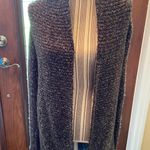 Cache open front black & white tweet sweater size medium Photo 7