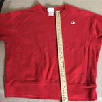 Champion Woman Sweatshirt Sz. Med Red Vintage Cropped Sweatshirt Comfy Y2k EUC Photo 5