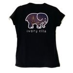 Ivory Ella  | Paris France Tee Short Sleeve Black Graphic Cotton Womens Small Photo 1