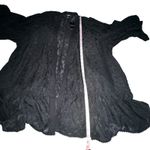 Torrid Flouncy Short Ruffle Kimono Black Lace Open Blouse Shirt Women Size 4X Photo 5
