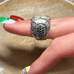 Konstantino 925 Sterling Silver & 18K Gold Mother of Pearl & Black Spinel Ring Photo 13