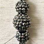 BlackĀ silver chain long necklace with rhinestoneāballs Photo 11