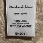 Michael Stars Womens small  Lottie one-button 100% linen blazer beige Photo 8