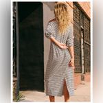 Free People  Dress Womens XS Black White Stripe FP Beach Tivoli Maxi Coastal Photo 1