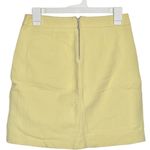 The Limited  Womens Skirt Textured Sz 0 Yellow Pastel Mini Pockets Spring Easter Photo 1