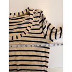 Boden Striped Long Sleeve Scoop Neck Casual Top Cream Navy Blue Women's Size 4 Black Photo 4