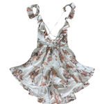 saints and secrets‎ Floral Ruffle Romper Size Small White Photo 0