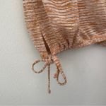 Free People FP Movement Open Back Short Sleeve Top Cinch Tie Side Waist Striped Photo 3