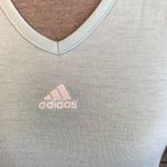 Adidas Sleeveless Three Stripe Light Blue Athletic Medium Photo 1