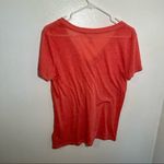 Urban Outfitters V-Neck T-Shirt Coral Burnout Photo 6