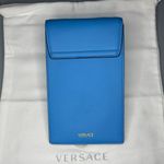 Versace  La Medusa Blue Leather Mini Crossbody Bag with Chain and Strap Photo 9