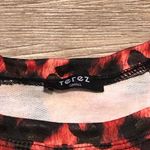 Terez  Red & Black Cheetah Print Pullover Sweater S Photo 2