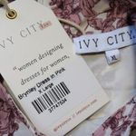 NWT Ivy City Co Brynley in Pink Floral Mock Neck Balloon Sleeve Dress XL White Photo 4