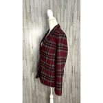 Chadwick's NEW  Women's Plaid Wool Blazer Red‎ Size 12P Mid-Length Jacket Photo 3