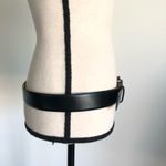 Vintage 80'S Western Genuine Black Leather Belt Photo 1