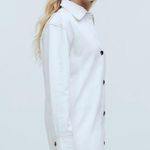 Madewell Denim Oversized Mini Shirtdress In White Size XS Photo 1