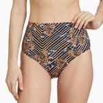 Ulla Johnson  Zahara Printed High-Rise Bikini Bottom Photo 0