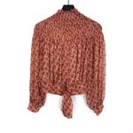 Bardot Cyrus Long Sleeve Smocked Blouse Rose Bloom S? Photo 9