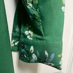 Ann Taylor Loft Green Flower Branch Flared Shirt Dress Photo 4