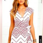 Moon River  nwot romantics burgundy & white printed romper $80 boho holiday wrap Photo 0