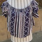 Flying Tomato 💜 Off Shoulder Blue Keyhole crop top Photo 0