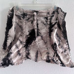 XCVI  Wearables Mini Skirt Womens XL Gray Tie Dye Ruched Boho Peasant Grunge Photo 0