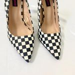 Wild Diva  Black White Houndstooth Elegant Glam Gothic Checkered Stiletto Heels 8 Photo 2