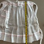 Handmade VINTAGE SHEER WHITE COTTON APRON~POCKET~PINK EYELET TRIM~MARGE OF HOLLYWOOD Photo 9