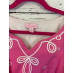 Lilly Pulitzer Women's Pink Dress with White Embroidery Size 0 Photo 2