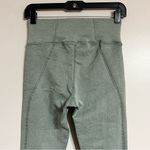 Aerie Offline Cropped Leggings Womens Green Activewear Stretch Ribbed Size Small Photo 7