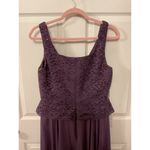 NWT JJ's House Lace Bodice Peplum Waist Plum Formal Floor Length Gown, sz 12 Purple Photo 7