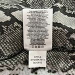 Ellen Tracy Shirt Womens Large Gray Black Snake Print Twist Front Rocker Edgy Photo 8