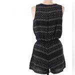Black and white boho romper with pockets size small Photo 1