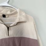 Universal Threads Universal Thread pink yellow white colorblock half zip sweater cotton size M Photo 1