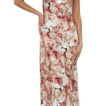 Tsher Floral Satin Midi Slip Dress New Pink Size L Photo 0