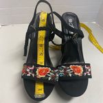 FOREVER Women’s Embroidered Floral Wedge Heels Multicolor Sz8.5‎ SEE DESCRIPTION Black Size 8.5 Photo 2