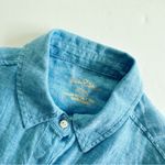 Lilly Pulitzer Sea View Linen Button Down Top Beckon Blue & Sea Salt Blue Shirt Photo 8