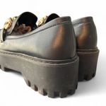 Bamboo 🖤 Y2K Vibe Black Platform Loafers w/ Gold Chain • Size 8 Photo 3