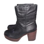 Lucky Brand NEW Women’s Omarey Black Leather Platform Boots size 9.5 Photo 1