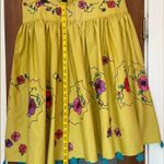 Dress the Population Women A-Line Floral Embroidered Celadon Flowy Skirt -8 Photo 8