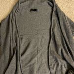 ZARA EGC pretty knit gray ribbed draped front cozy cardigan sweater size medium Photo 1