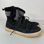 Toms Black Lace Up Winter Shoes Size 9.5 Photo 0