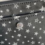 Land's End Black Star Print Small Cosmetic Bag Clutch Purse Wristlet Photo 1