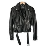 Marc New York Andrew Marc Black Genuine Leather Moto Jacket Size Small Photo 3