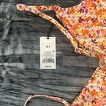 Floral Print Bikini Top Size 36B by shade shore Orange Photo 1