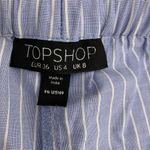 Topshop  Blue Striped Embroidered Shorts Size 4 Photo 3