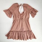 Lulus Sunshine Daydream Rusty Rose Short Sleeve Cutout Mini Dress Size L Pink Size L Photo 7