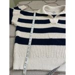 Madewell  striped waffle-knit Henley sweater polo collar, size large, MSRP $118 Photo 5