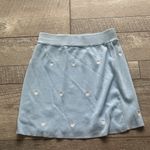 Tilly's Tilly’s Sky and Sparrow Blue Floral Embroidered Sweater Skirt Size Small Photo 4