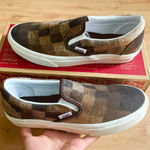 Vans Classic Slip-On Sweater Check Brown Women7.5 US Photo 0